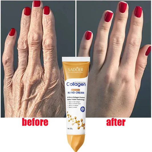 Collagen Anti-wrinkle Hand Cream Skin Cracked Repair Products Soften Nourish Anti-drying Whitening Moisturizing Skin Care New