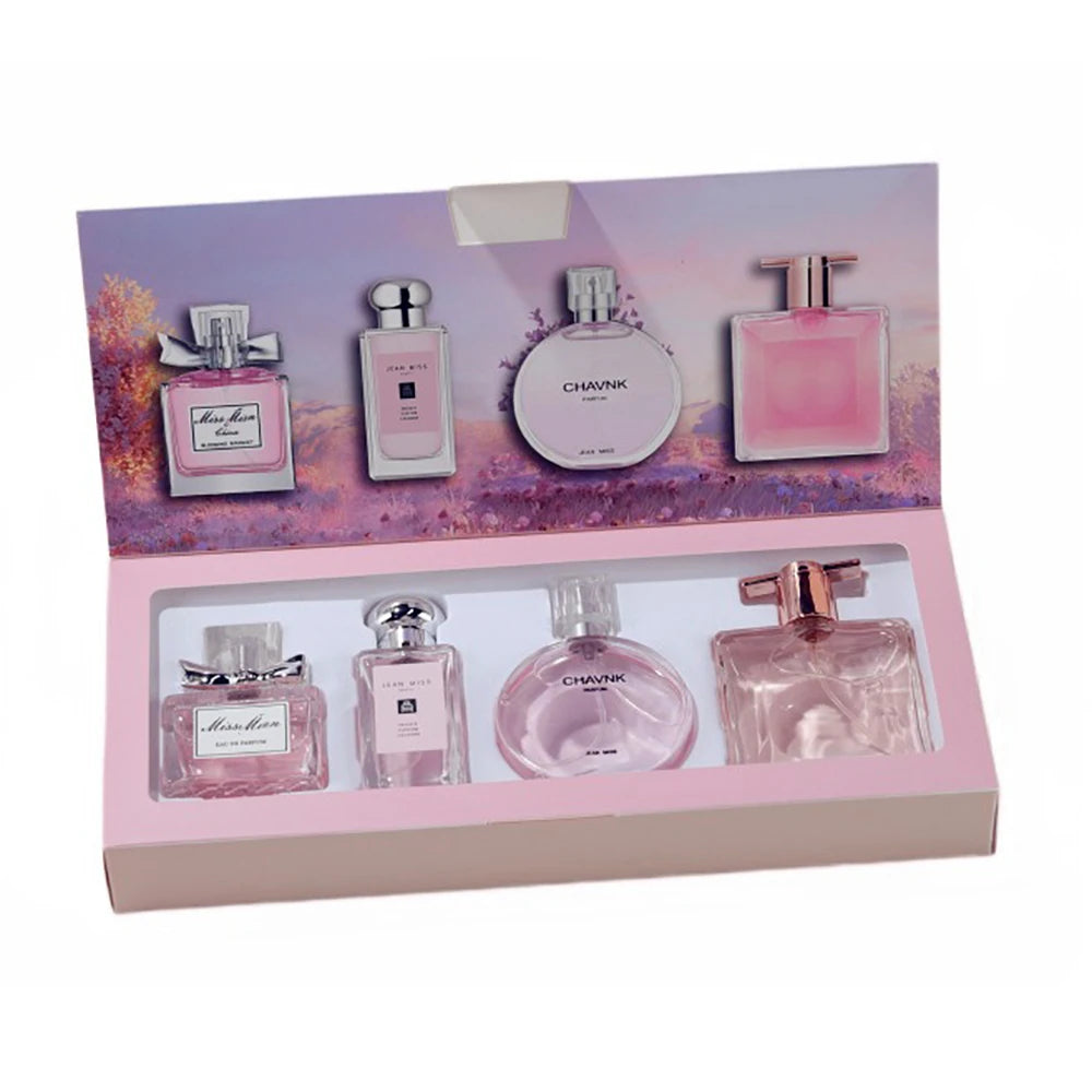 Brand 120ml Perfume Women Gift Box 4pcs Set Plant Floral Scent Lasting Fragrance Eau De Parfums Fresh Natural Perfumes Feminino