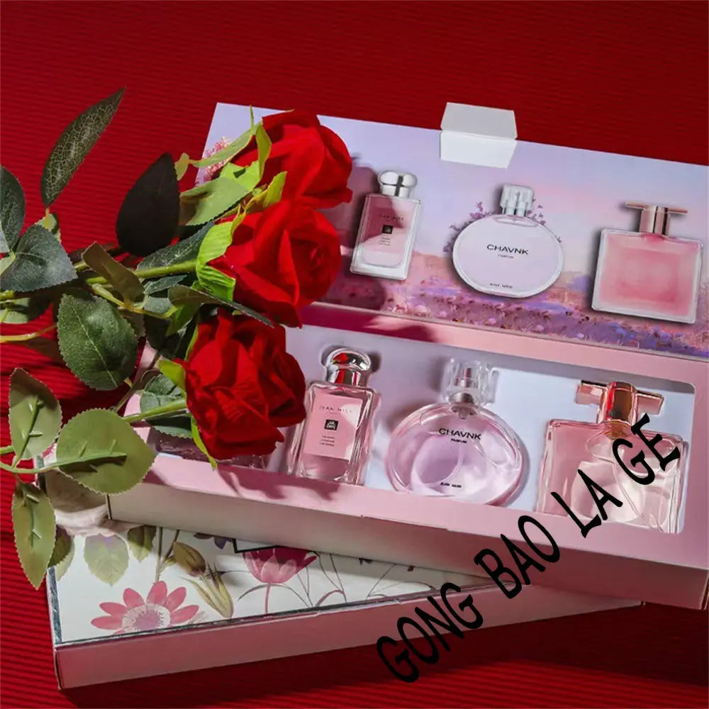 Brand 120ml Perfume Women Gift Box 4pcs Set Plant Floral Scent Lasting Fragrance Eau De Parfums Fresh Natural Perfumes Feminino