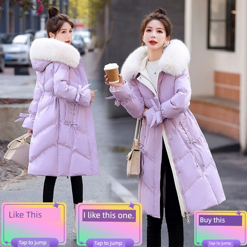 Mid Length Long Length Winter Cotton-Padded Jacket Slim-Fit Women's down Jacket