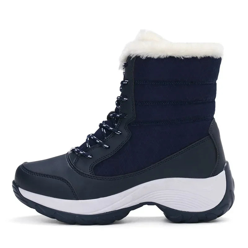 2024 New Cotton Shoes Waterproof and Cold proof Long Boots for Women Outdoor with Thick Velvet and Warmth Snow Boots