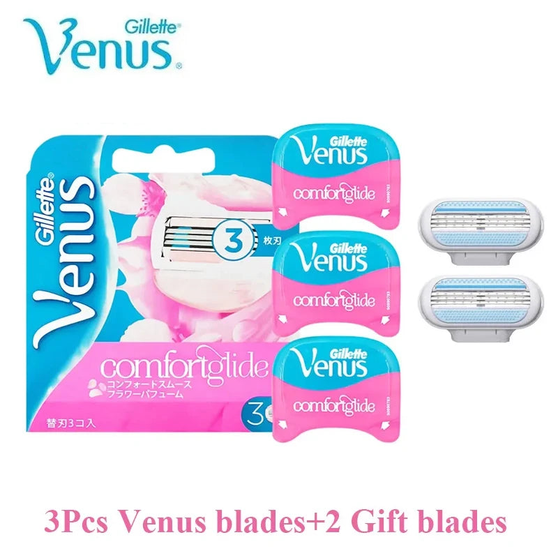 Gillette Venus Women Razor Blade with Smooth Spa Soap 3 Layer Sharp Shave Blade Lady Body Curve Replacement Blade Heads Gifts