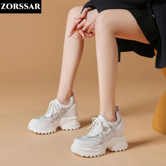 Autumn Fashion Sneakers for Women Platform Chunky Casual Shoes 2024 High Quality Woman Tenis Female Walking Trainers Thick Sole