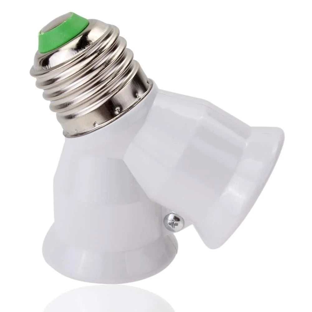 Screw E27 LED Base Light Lamp Bulb Socket E27 to 2-E27 Splitter Adapter HOT