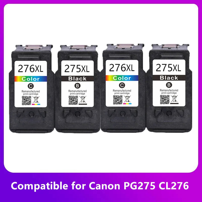 Remanufactured 275XL 276XL PG 275 CL 276 XL PG275 CL276 Ink Cartridge for Canon TS3522 TS3520 TR4720 Printer