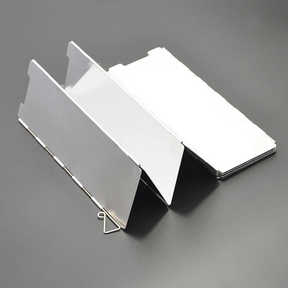 10 Plates Wind Screen Aluminum Foldable Outdoor Stove Wind Shield Camping Portable Stove Wind Shield Gas Cooker Wind Deflectors