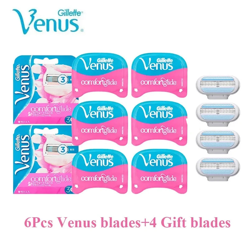 Gillette Venus Women Razor Blade with Smooth Spa Soap 3 Layer Sharp Shave Blade Lady Body Curve Replacement Blade Heads Gifts