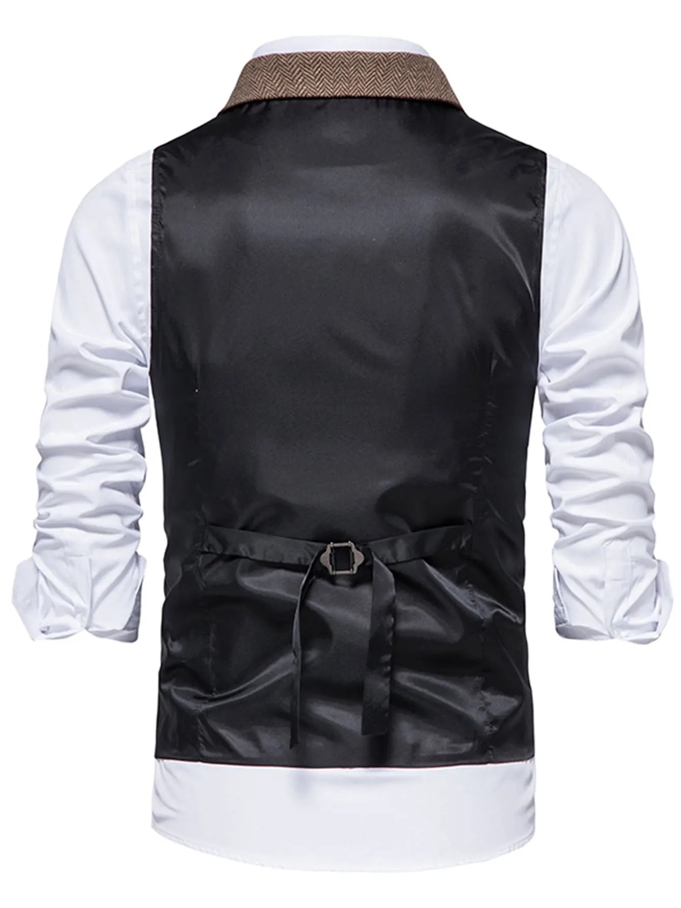 Fashion Elegant Men's Herringbone Waistcoat for Business Banquets and Weddings Stylish and Comfortable Men's Casual Vest